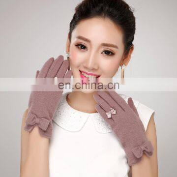 Fashion Winter Cheap Lady's Cute Custom Wool Knit Gloves