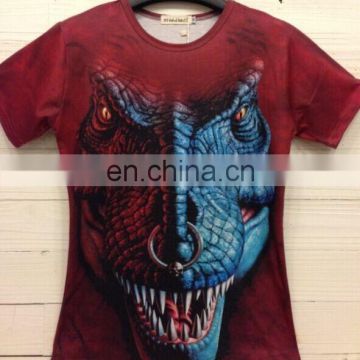 fashion t-shirts full printing custom piranha 3d t shirt wholesale