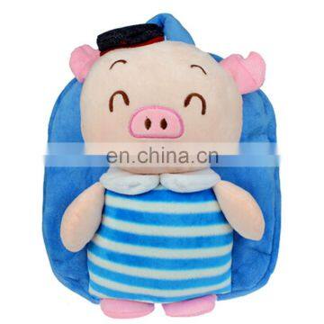 Blue color Hot Sale Soft Kids Stuffed Pig Backpack
