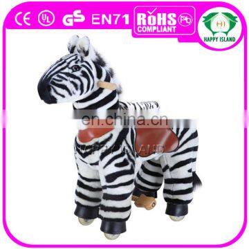 HI ASTM/CE lifelike toy ride on furry animal mechanical horse kids rides for sale