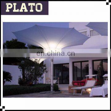 Italy PVC coffee shop umbrellas, led tulip umbrella for sale