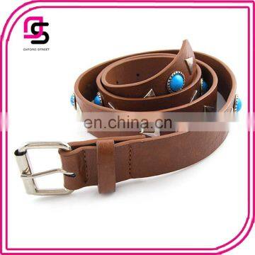 China factory customize wholesale women ladies waist belt with stud rivets