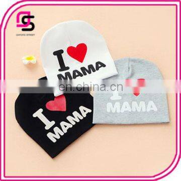 Cute baby cotton hats love MAMA&PAPA fashion baby hats