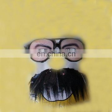 Party Fake aviator pilot plush mustache Beard with glasses MOU-0006