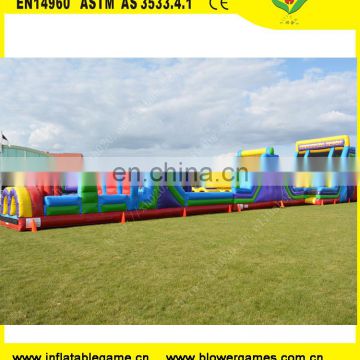 Outdoor commercial PVC tarpaulin Inflatable obstacle course equipment for adults