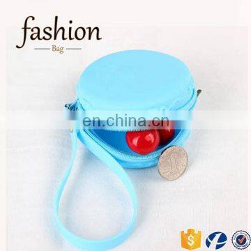 CR Proffesional Sales Team Cheap Fancy Earphone Bag Lovely Round Shape Blue Bulk Wholesale Silicone Coin Purse photo-4