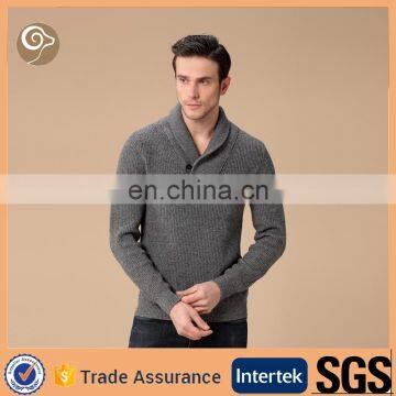 Men Roll collar cashmere pullover sweater