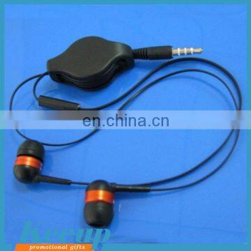 Promotional Custom Retractable Earphones with Microphone