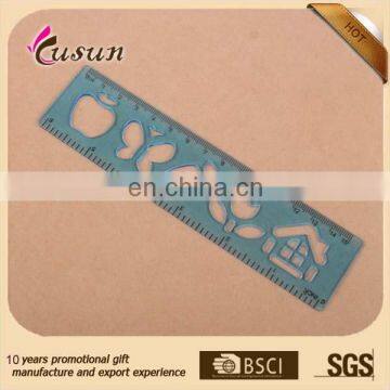 Custom design 15cm drawing stencil plastic straight ruler made in china