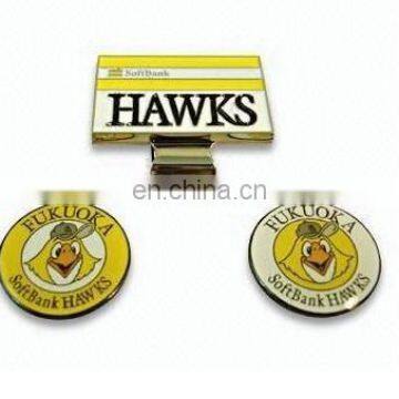 die struck Golf hat clip with ball marder