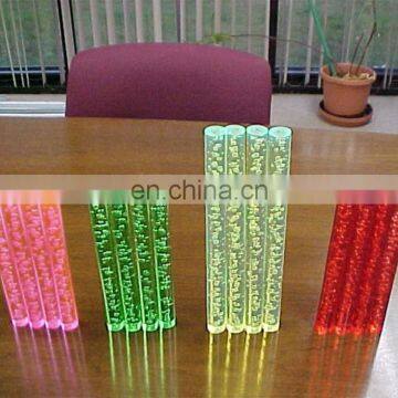 colorful transparent pmma plexiglass acrylic bubble rod