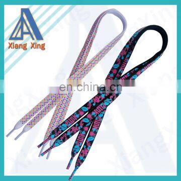 Thermal transfer colored shoelace with plastic tips
