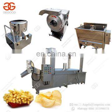 Commercial Semi Automatic Potato Finger Crisp Production Line Making Frozen French Fries Processing Plant To Make Potato Chips