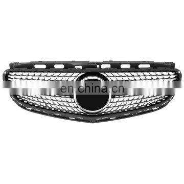 2014-2016 Diamond Style Front Silver Grille Grill For Mercedes-Benz E-Class W212