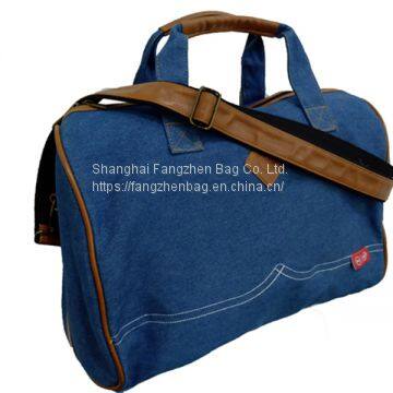 Canvas Denim Weekender Bag Travel Bag Duffel Bag photo-2
