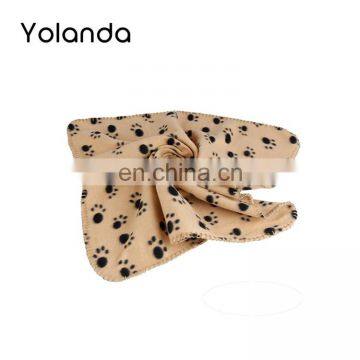 China Market Washable Durable Micro Fleece sublimation Dog blanket with Dog Paw