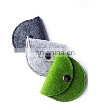 Factory wholesale simple style felt wallet coin purse