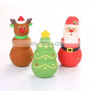 HQP-WJ115 HongQiang Christmas Series Dog Chewing Toy Santa Claus Milu Deer Teeth Grinding Teeth Clean Natural Latex New