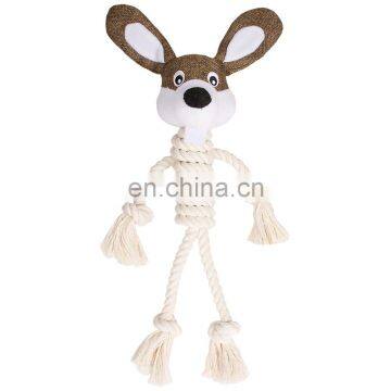 Lifelike Rabbit Shape Competitive Price With Cotton Rope Pet plush Toy