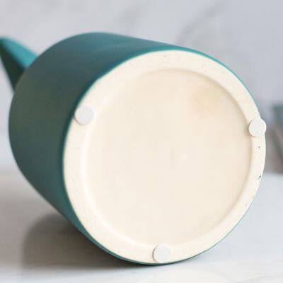 Green Yellow Morandi Watering Can Garden Ceramic Vase Lovely Decor for Tea Table photo-2