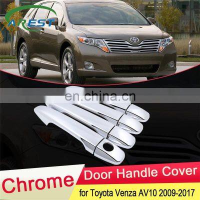 for Toyota Venza AV10 2009 2010 2011 2012 2013 2014 2015 2016 2017 Chrome Door Handle Cover Cap Trim Car Stickers Accessories