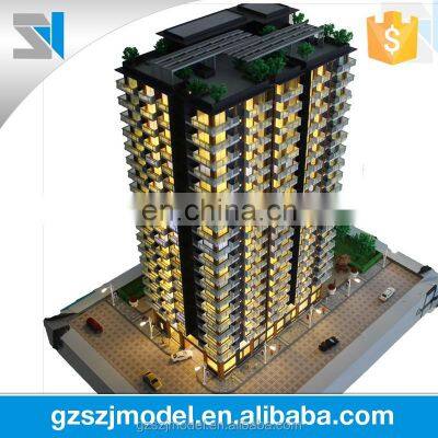 High rise residential building model for real estate, scale house model