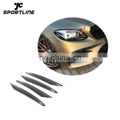 Carbon Fiber E200 Front Bumper Trims for Mercede s-Ben z E-Class (C238) E200 E400 E500 Coupe 2-Door 17-18