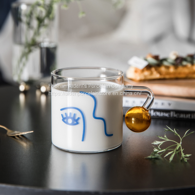 High Quality Glass Cup for Coffee and Milk Wholesale Glass Cup for the Young photo-3