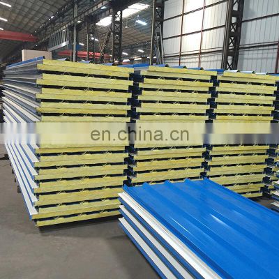 Manufacturer Waterproof Insulation Rock Wool Sandwich Panel