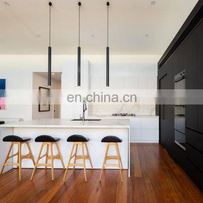 2022 Quartz Stone Gray Lacquer Kitchen Cupboard Modular Kitchen Cabinets