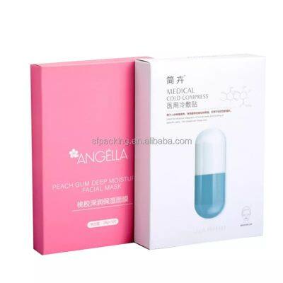 cosmetics packaging face white paper boxes custom