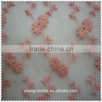 Cute Flower Children Dress Embroidered Fabric