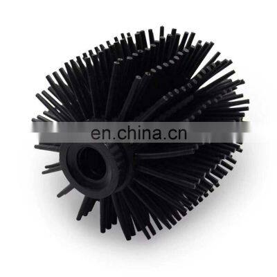 Bathroom Black 304 Stainless Steel Toilet Cleaning Brush With Holders Set Stand 2 Optional Silicone Brush Head photo-5