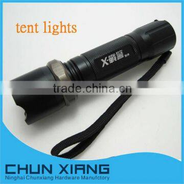 brand led adjustable focus flash light with tent light function for camping