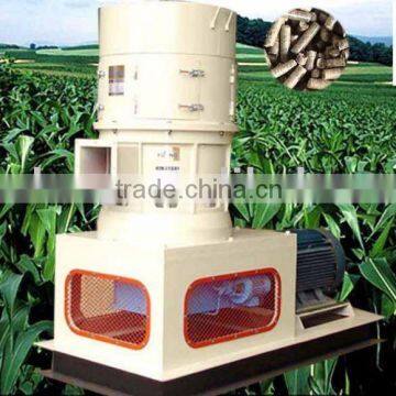 Flat die stalk pellet machine