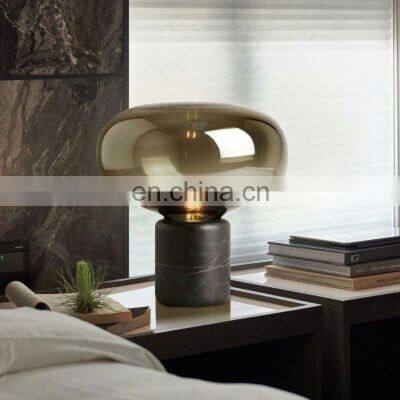 Modern Simple LED Table Lamp Glass Desk Lights Decor Beside Lamps For Indoor Home Living Room photo-4