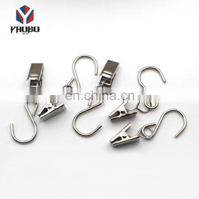 Shower Living Room Curtain Pole Rings Accessary Metal Curtain Clip Hook With Clips Metal photo-2