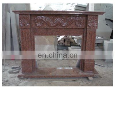 red stone fireplace,red granite fireplace