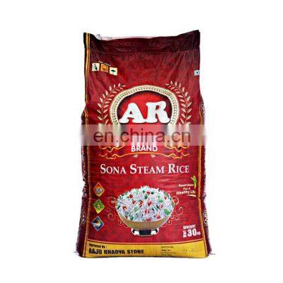 Custom design 25kg pp woven rice bag 50kg bopp laminated pp woven bag 100kg rice packing bag