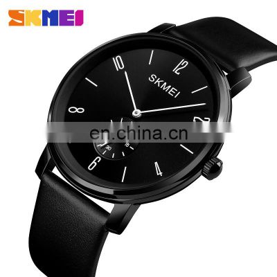 1398 men leather band watch factory price SKMEI wholesale fashion wristwatch quartz Relogio Masculino watches