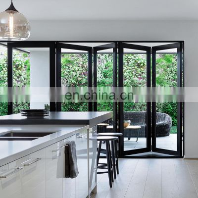 thermal -break aluminium double glazed  bi-fold door efficient door manufacturers