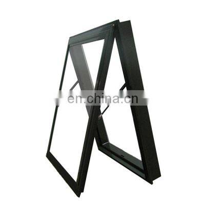 TOP hung windows  black awning ventilation windows    AS2047 Australian standard Double Glazed Made In China