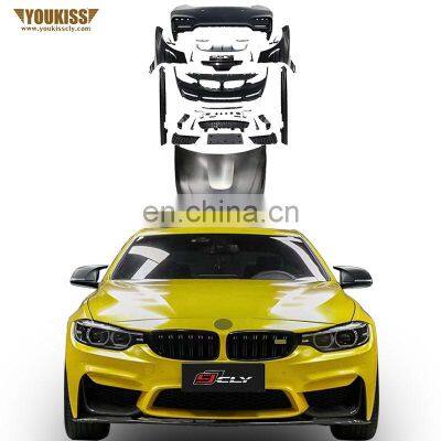 Luxury Car Bumper For BMW 4 Series F32 F33 F36 Upgrade M4 Body Kits Iron Fender Rear Diffuser Side Skirt M4 Engine Hood GTS Hood