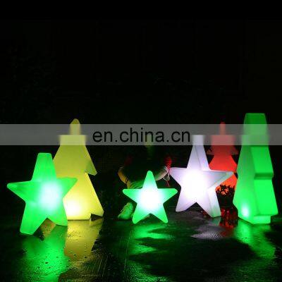 smart Christmas lights/Christmas tree artificial holiday decoration PE plastic led tree star snow lighting led decor light