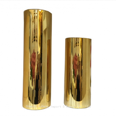 Factory Direct Wholesale Shiny Gold Glass Vase For Wedding Decoration