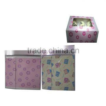 China custom cheap e-co friendly mini paper printing folding house shape cupcake boxes