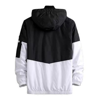OEM Custom Logo Wind Breaker Fashion Men Outdoor Sports Plus Size Windbreaker Jacket For Men photo-3