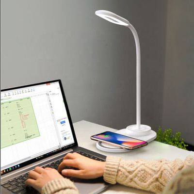 Multifunctional 10W Fast Charging Table Lamp Wireless Charger Fashion Qi Standard Fastest Multipurpose Led Light Wireless Charge photo-4