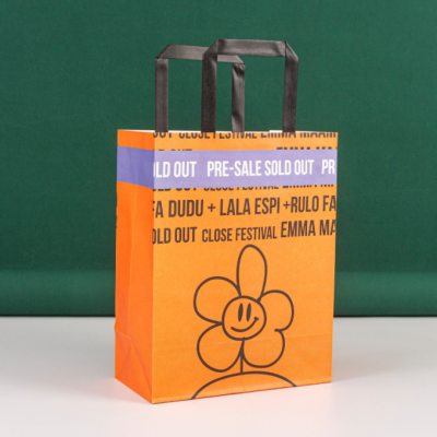 Recycled kraft paper bag Brown paper bags kraft paper bag For Fast Food Take Away