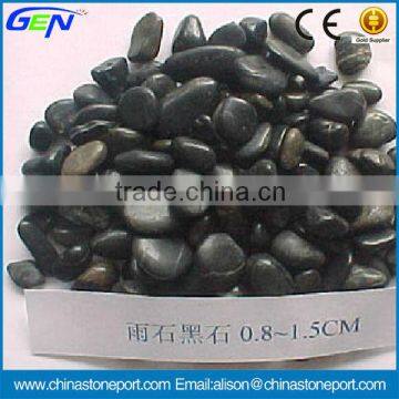 Smooth Black Pebbles Stone Size about 1.5cm